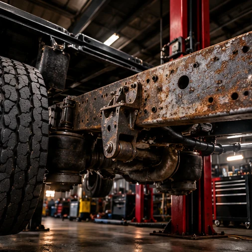Industrial truck chassis and steel surface preparation